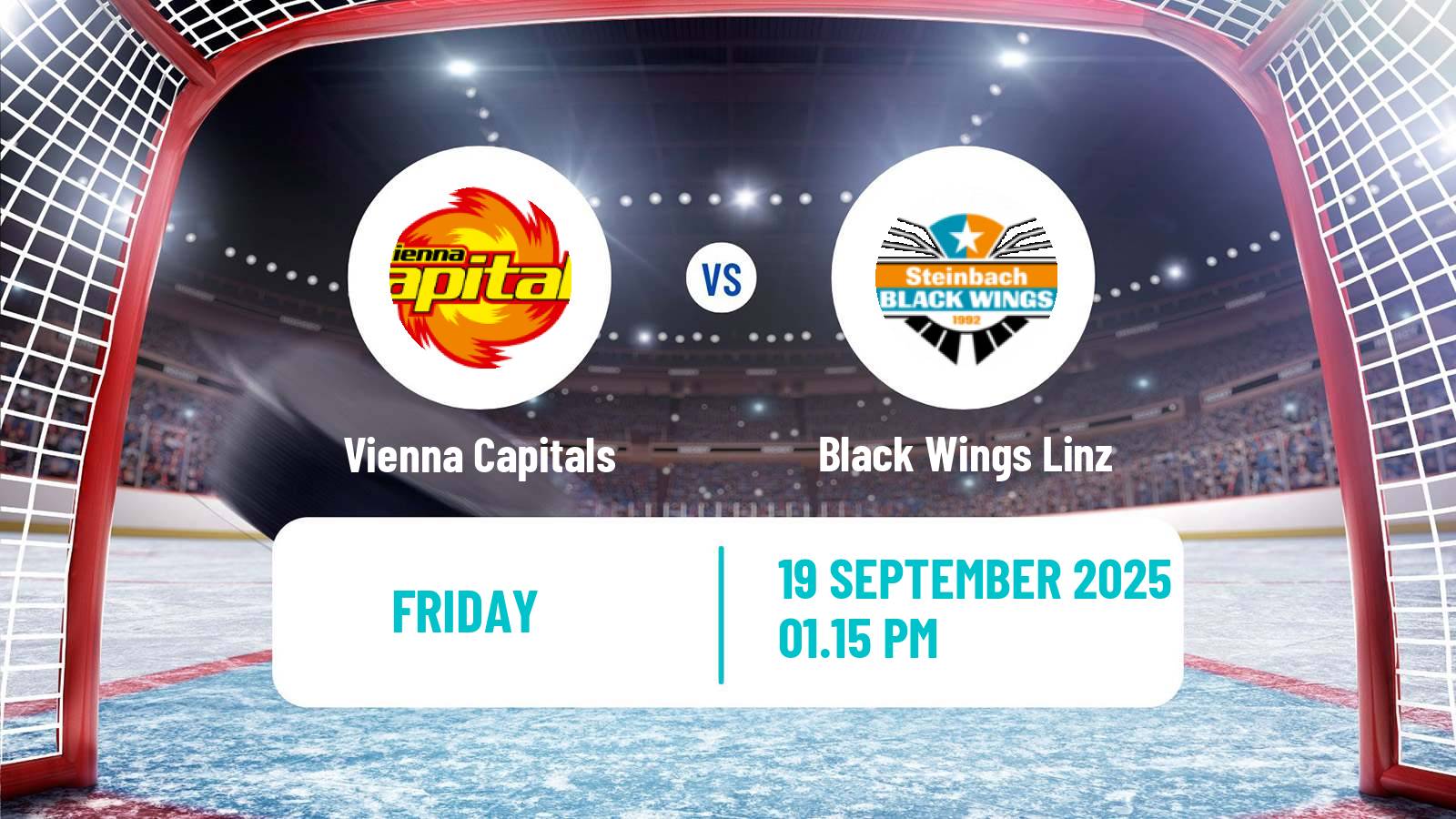 Hockey Austrian Ice Hockey League Vienna Capitals - Black Wings Linz