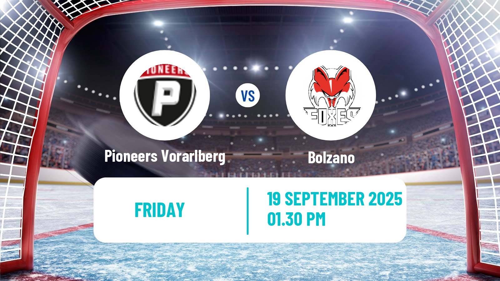Hockey Austrian Ice Hockey League Pioneers Vorarlberg - Bolzano