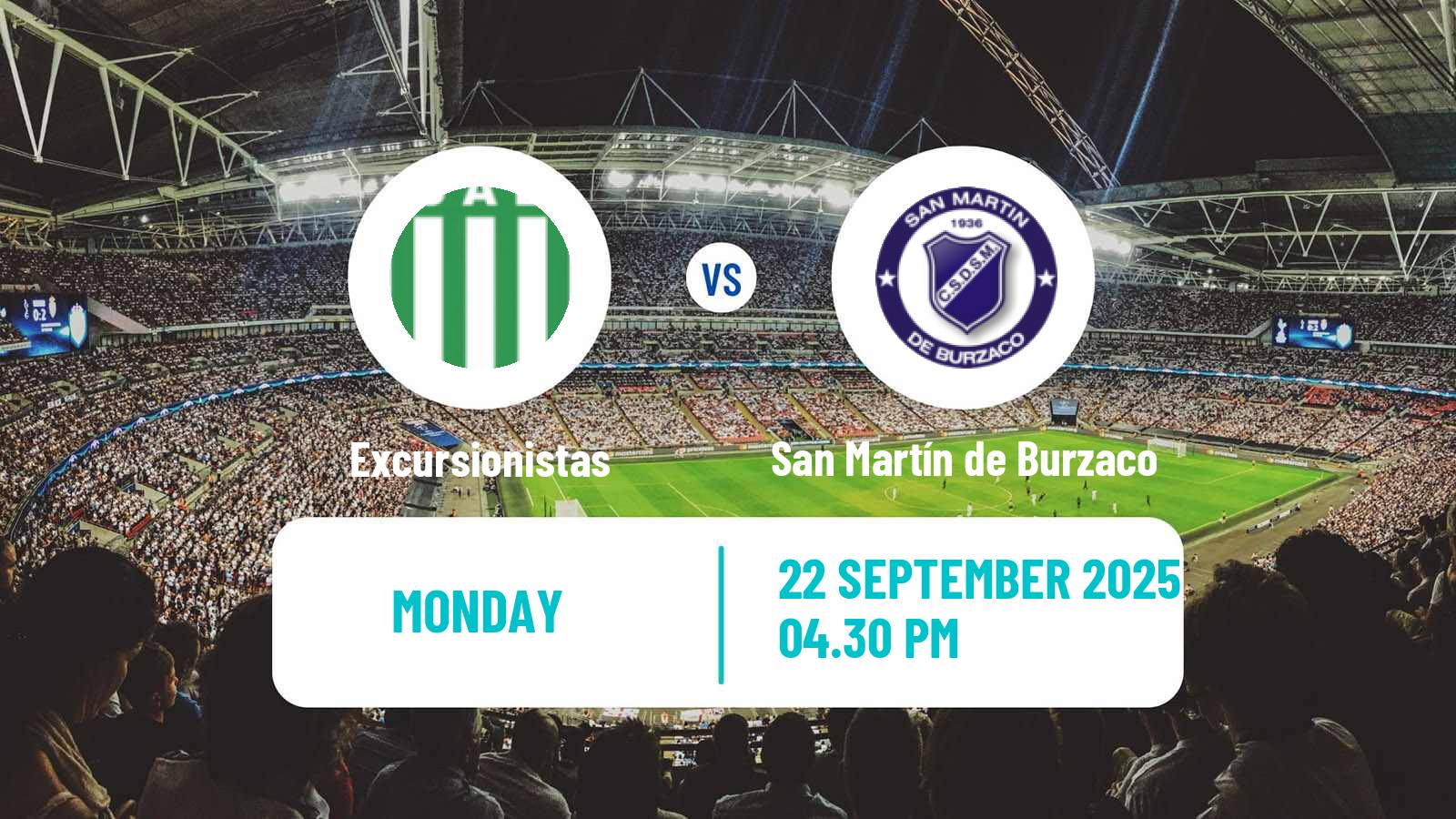 Soccer Argentinian Primera B Excursionistas - San Martín de Burzaco