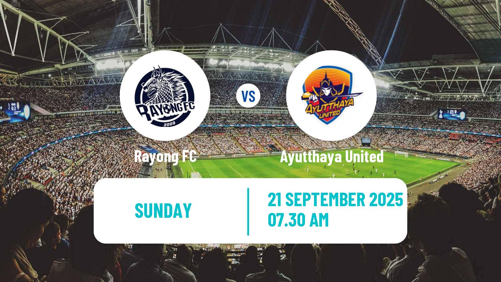 Soccer Thai League 1 Rayong FC - Ayutthaya United