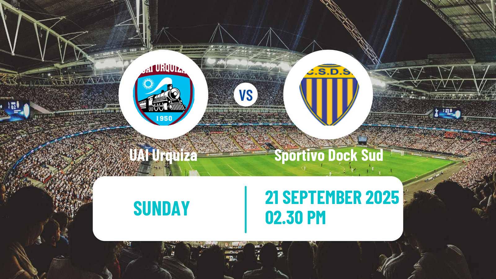 Soccer Argentinian Primera B UAI Urquiza - Sportivo Dock Sud