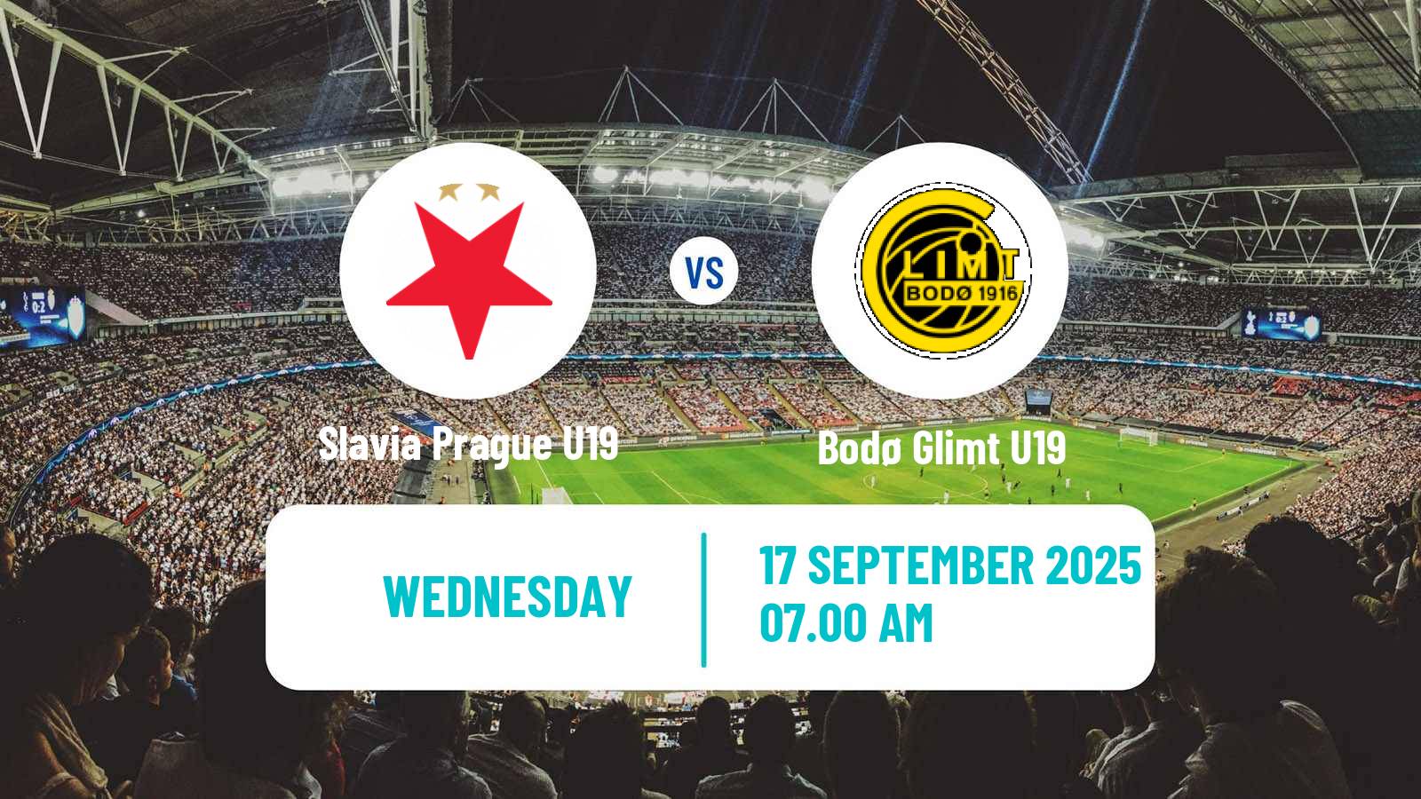 Soccer UEFA Youth League Slavia Prague U19 - Bodø Glimt U19