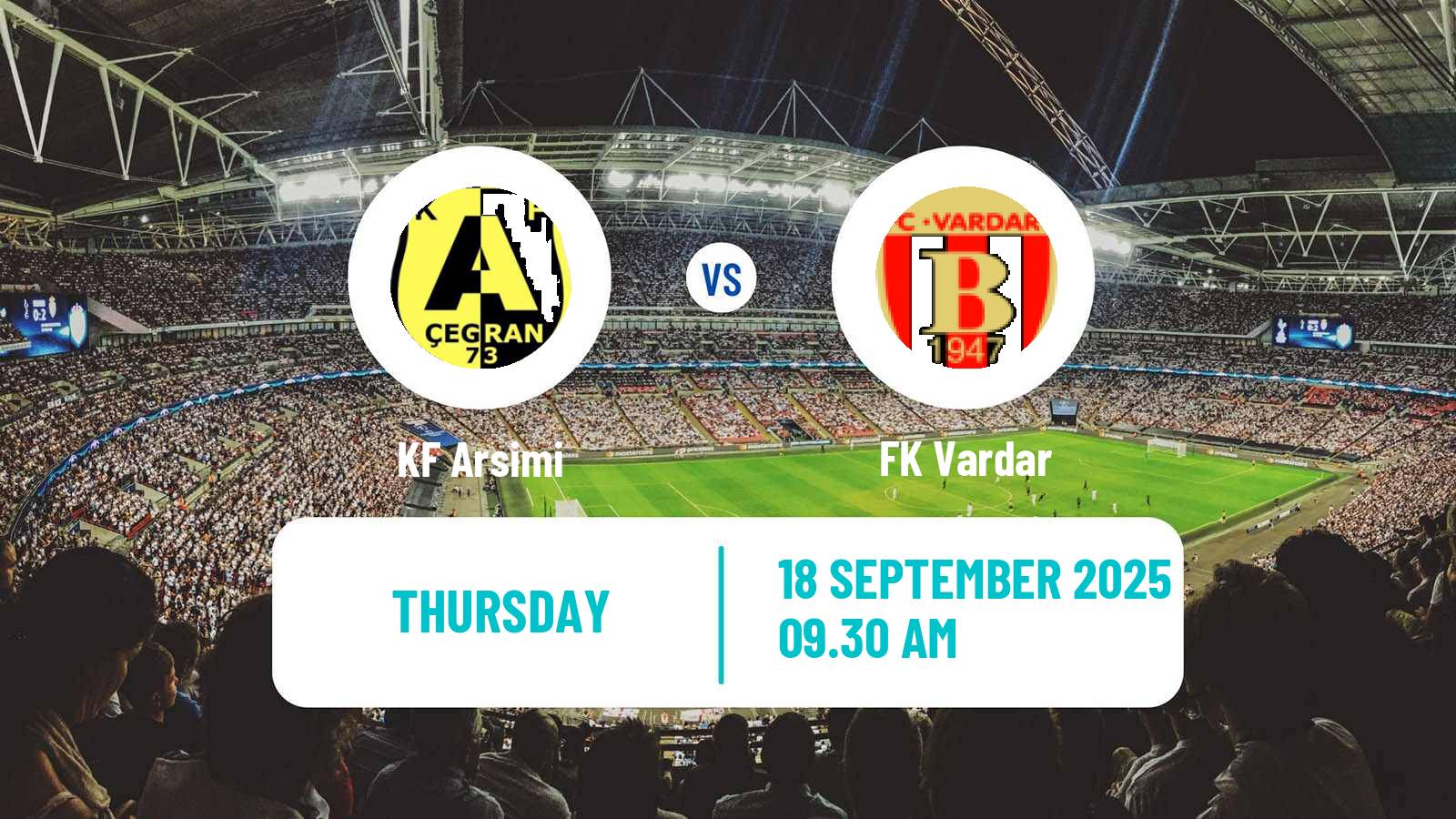 Soccer North Macedonian 1 MFL Arsimi - Vardar