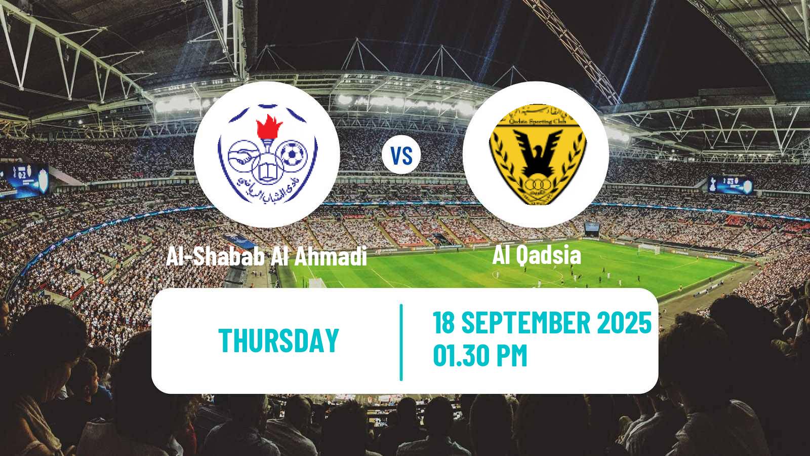 Soccer Kuwaiti Premier League Al-Shabab Al Ahmadi - Al Qadsia