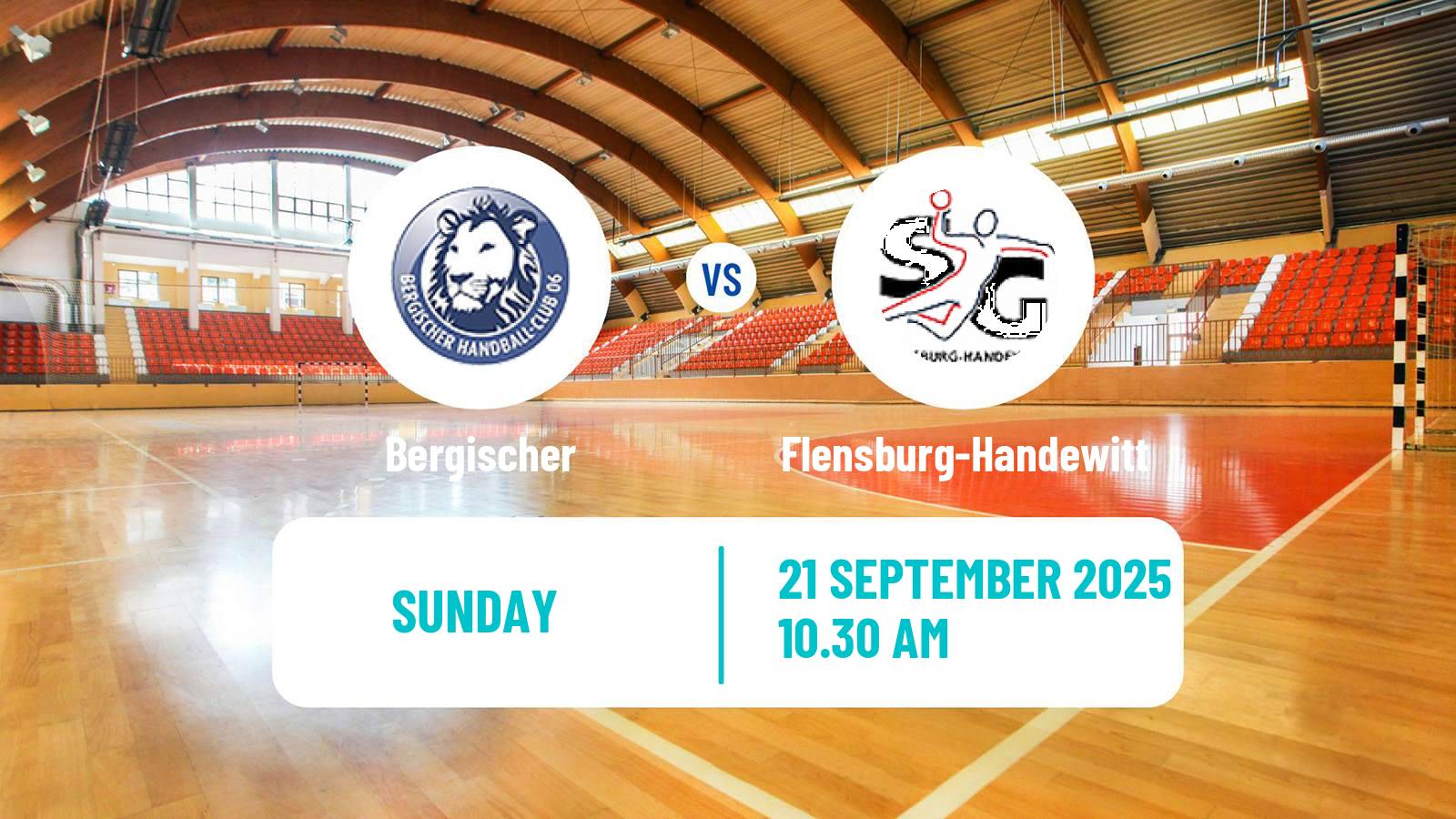Handball German Bundesliga Handball Bergischer - Flensburg-Handewitt