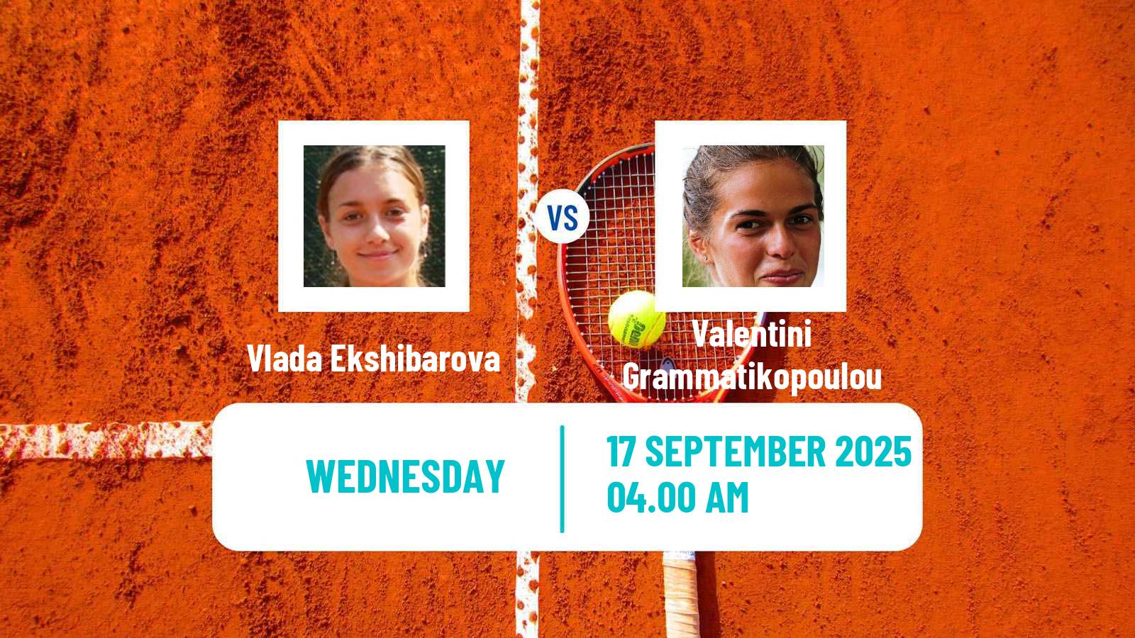 Tennis ITF W35 Santa Margherita Di Pula 7 Women 2025 Vlada Ekshibarova - Valentini Grammatikopoulou