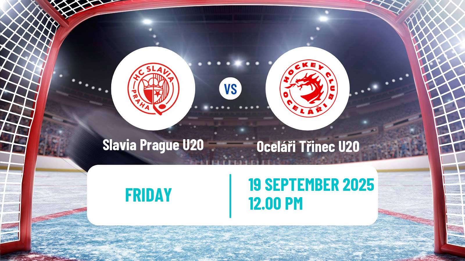 Hockey Czech ELJ Slavia Prague U20 - Oceláři Třinec U20