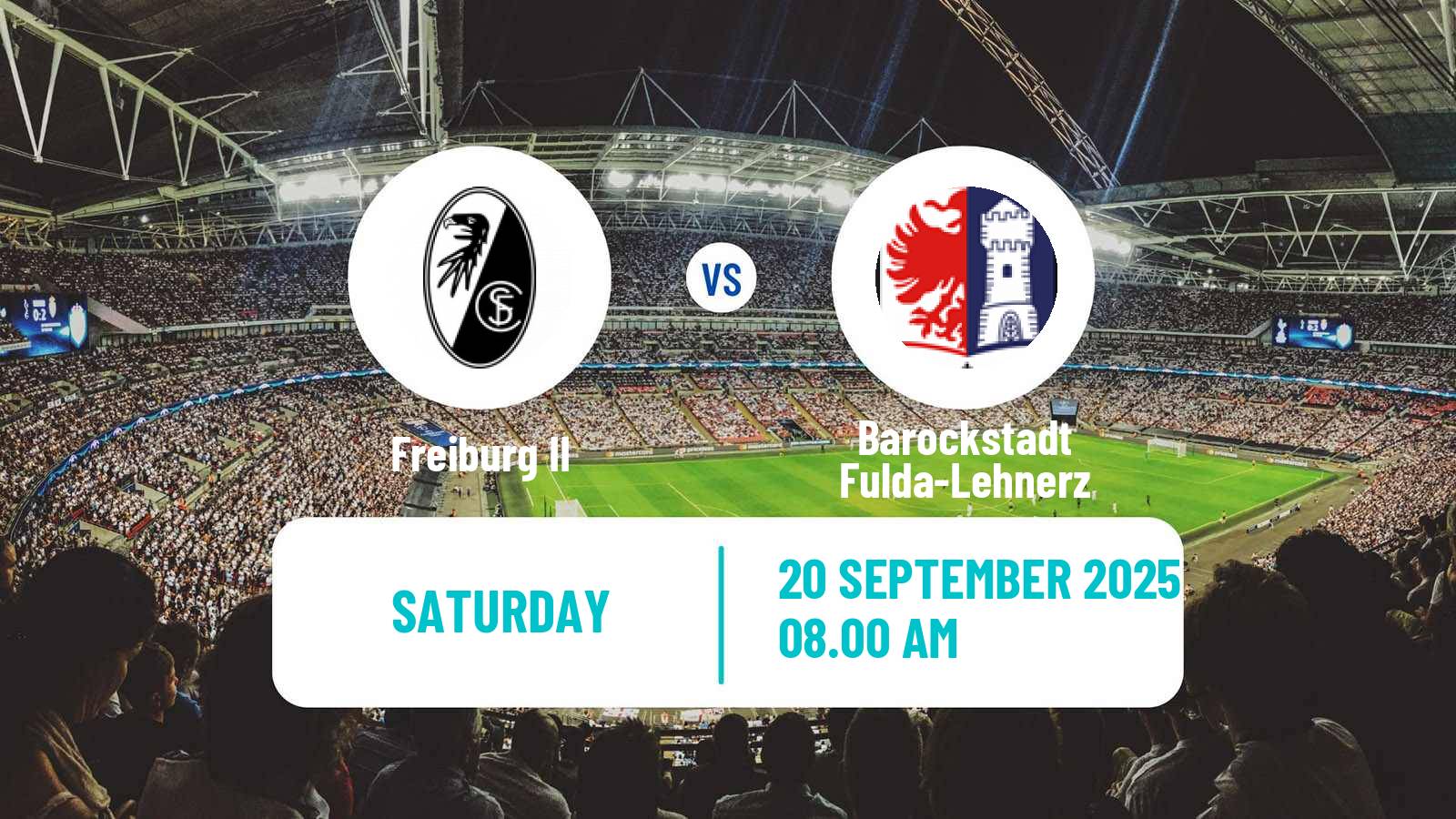 Soccer German Regionalliga Sudwest Freiburg II - Barockstadt Fulda-Lehnerz