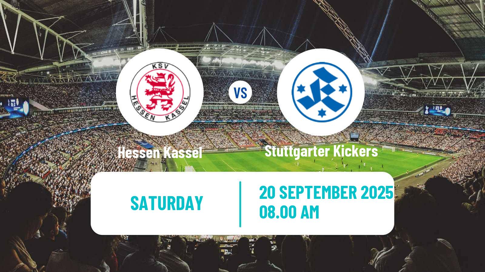 Soccer German Regionalliga Sudwest Hessen Kassel - Stuttgarter Kickers