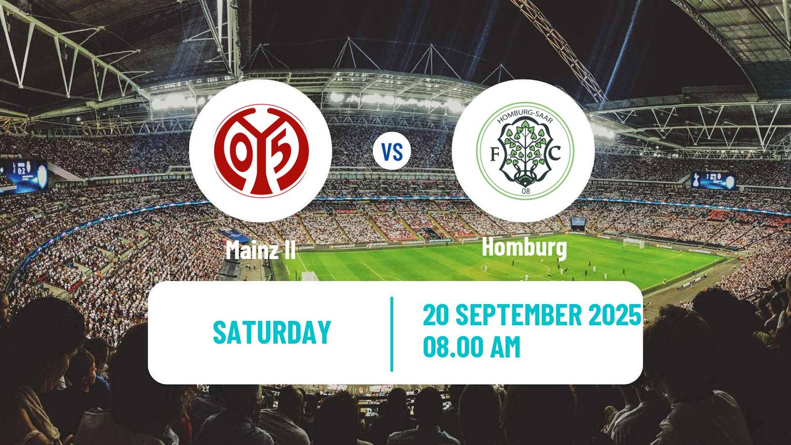 Soccer German Regionalliga Sudwest Mainz II - Homburg