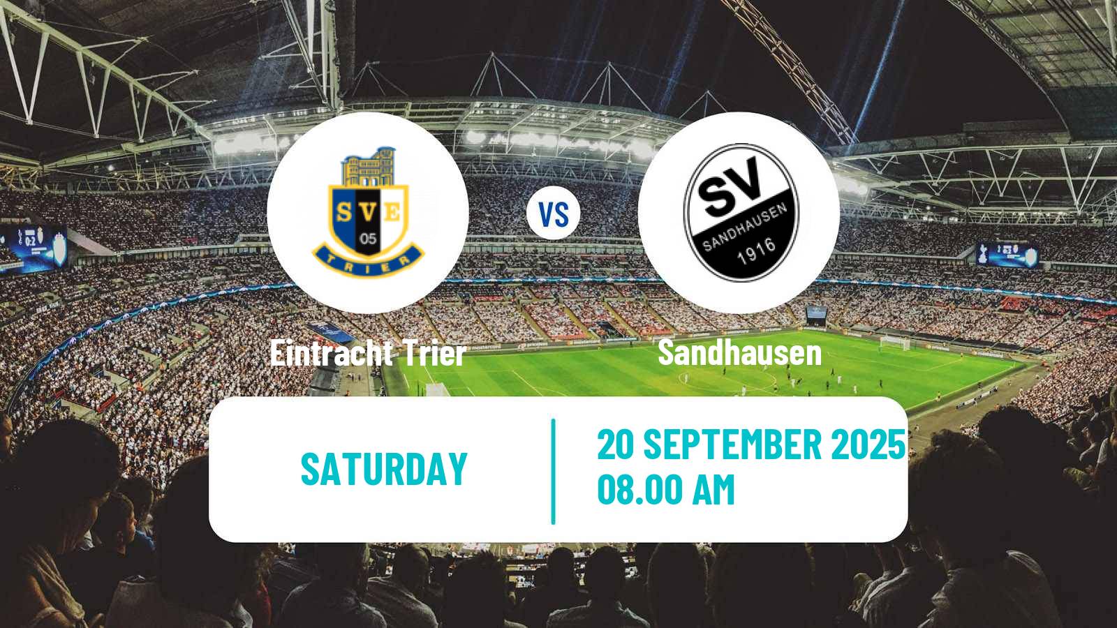 Soccer German Regionalliga Sudwest Eintracht Trier - Sandhausen