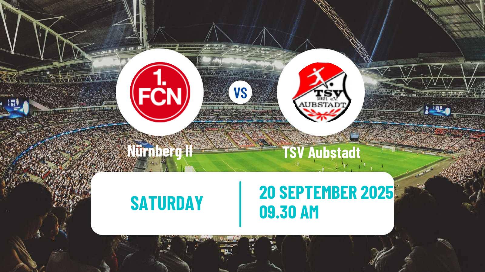Soccer German Regionalliga Bayern Nürnberg II - Aubstadt
