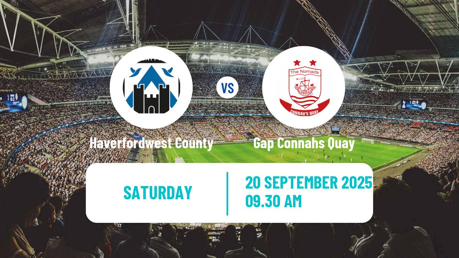 Soccer Welsh Cymru Premier Haverfordwest County - Gap Connahs Quay
