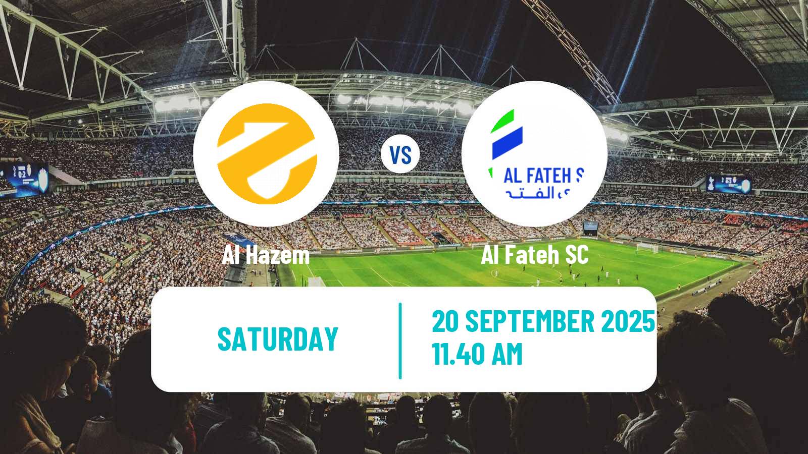 Soccer Saudi Professional League Al Hazem - Al Fateh
