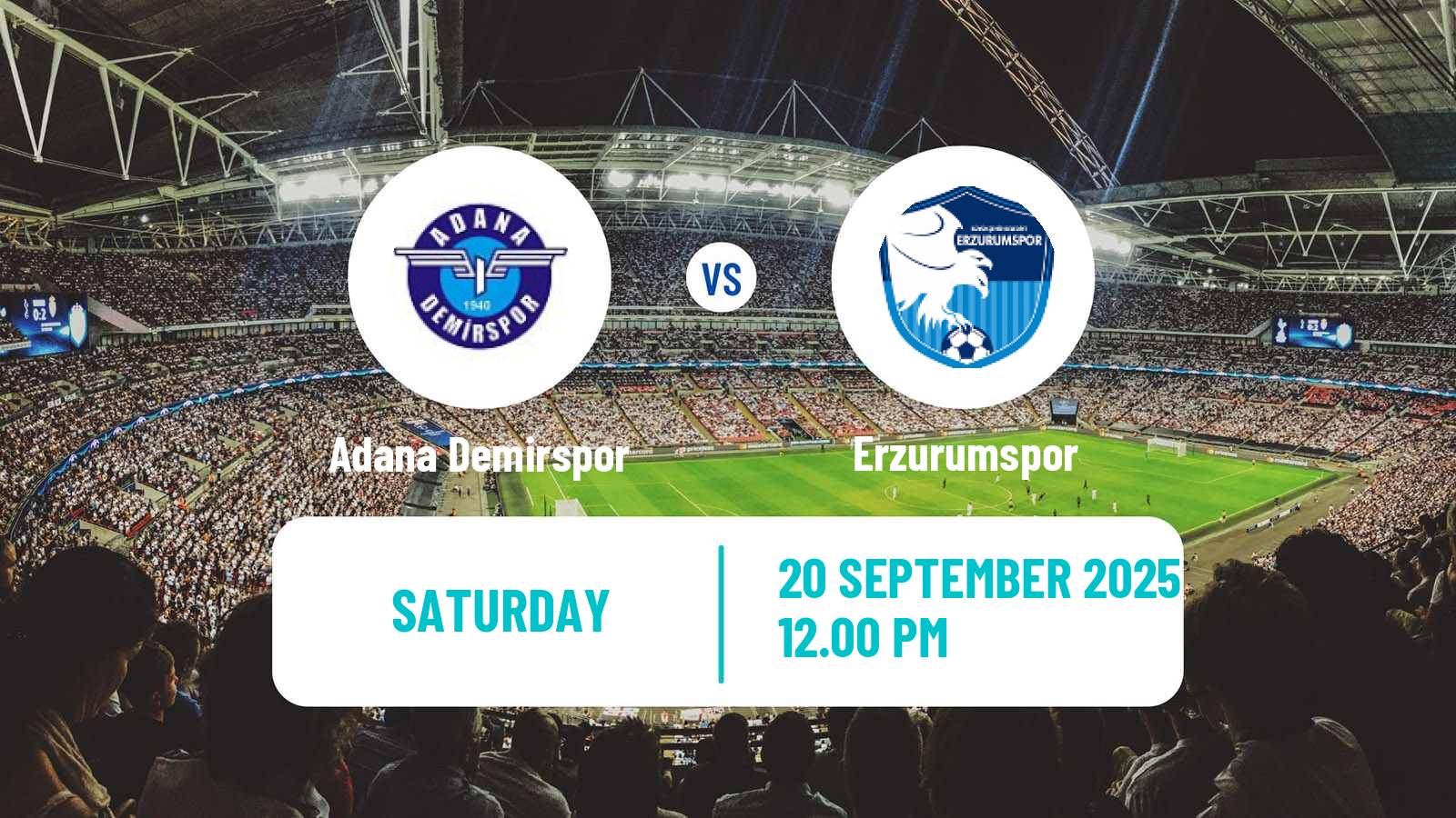 Soccer Turkish First League Adana Demirspor - Erzurumspor