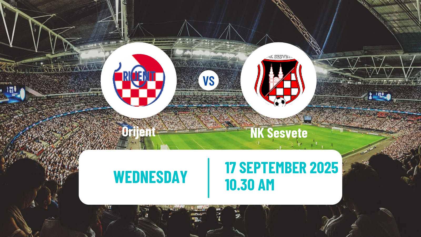 Soccer Croatian Prva NL Orijent - Sesvete