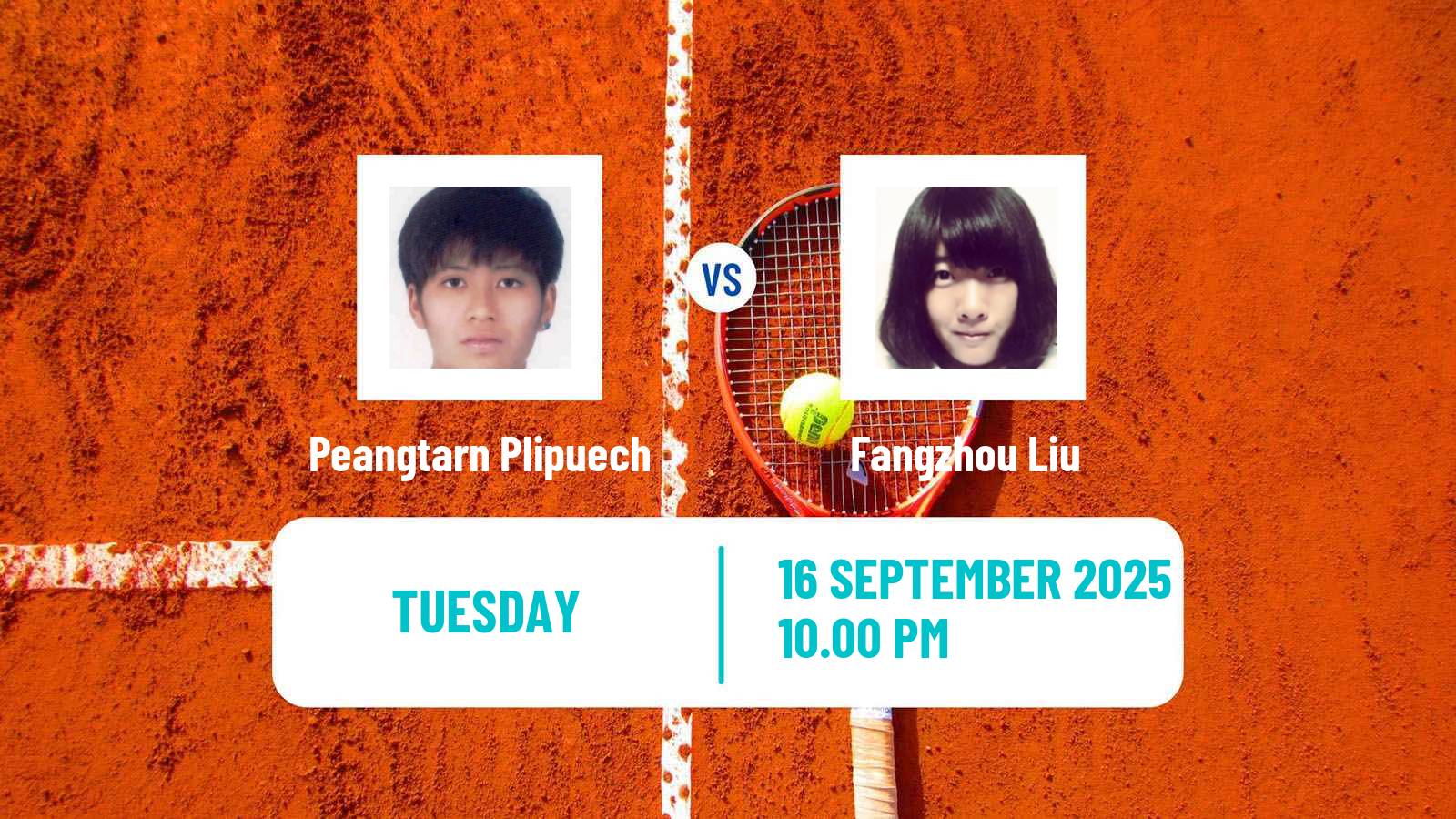 Tennis ITF W35 Shenyang Women Peangtarn Plipuech - Fangzhou Liu