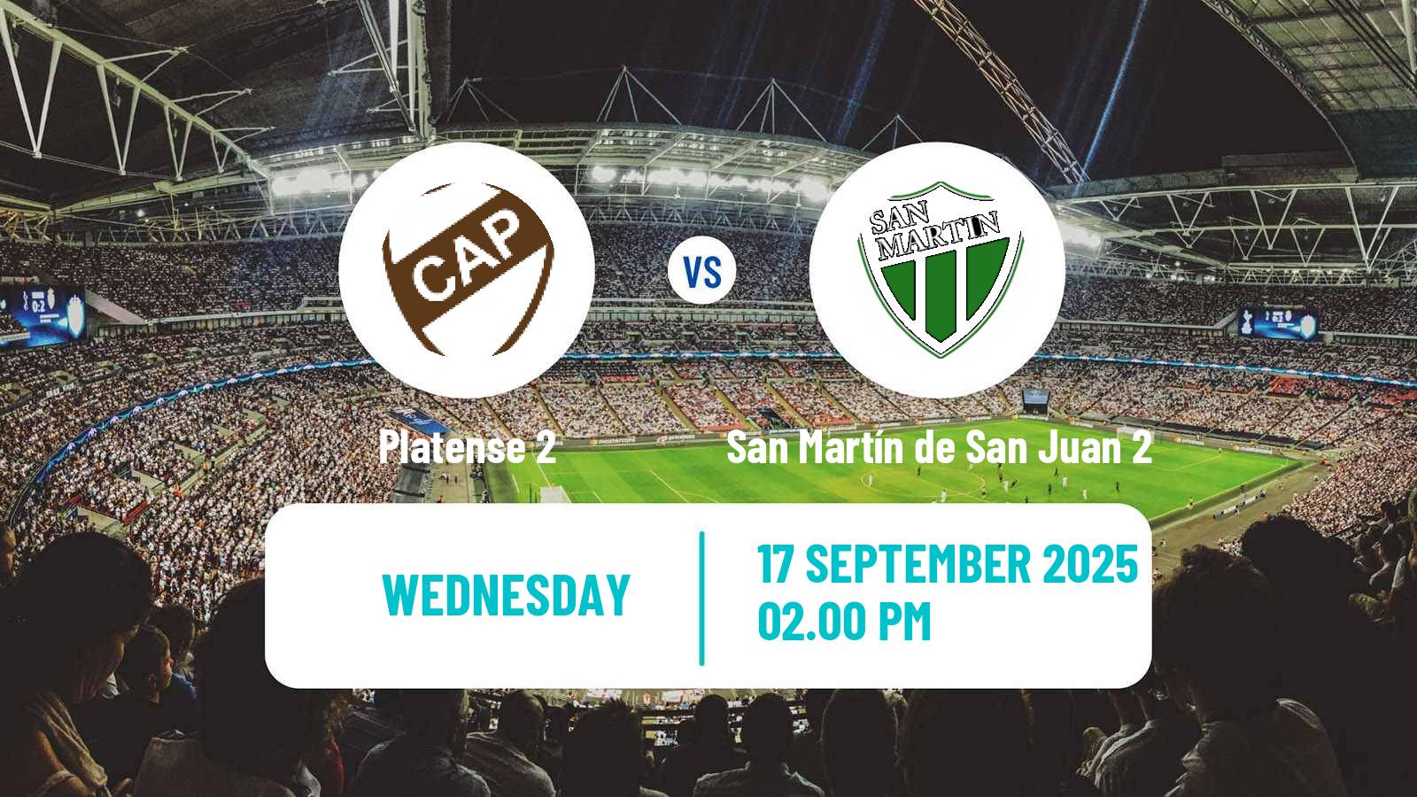 Soccer Argentinian Reserve League Platense 2 - San Martín de San Juan 2