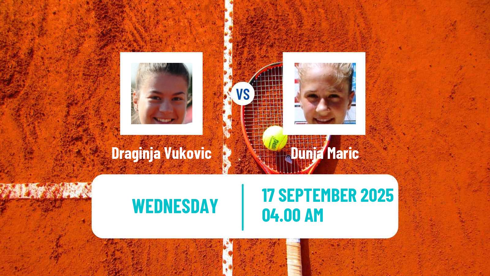 Tennis ITF W75 Kursumlijska Banja 3 Women Draginja Vukovic - Dunja Maric