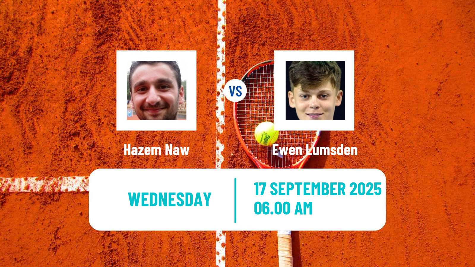 Tennis ITF M15 Monastir 35 Men Hazem Naw - Ewen Lumsden