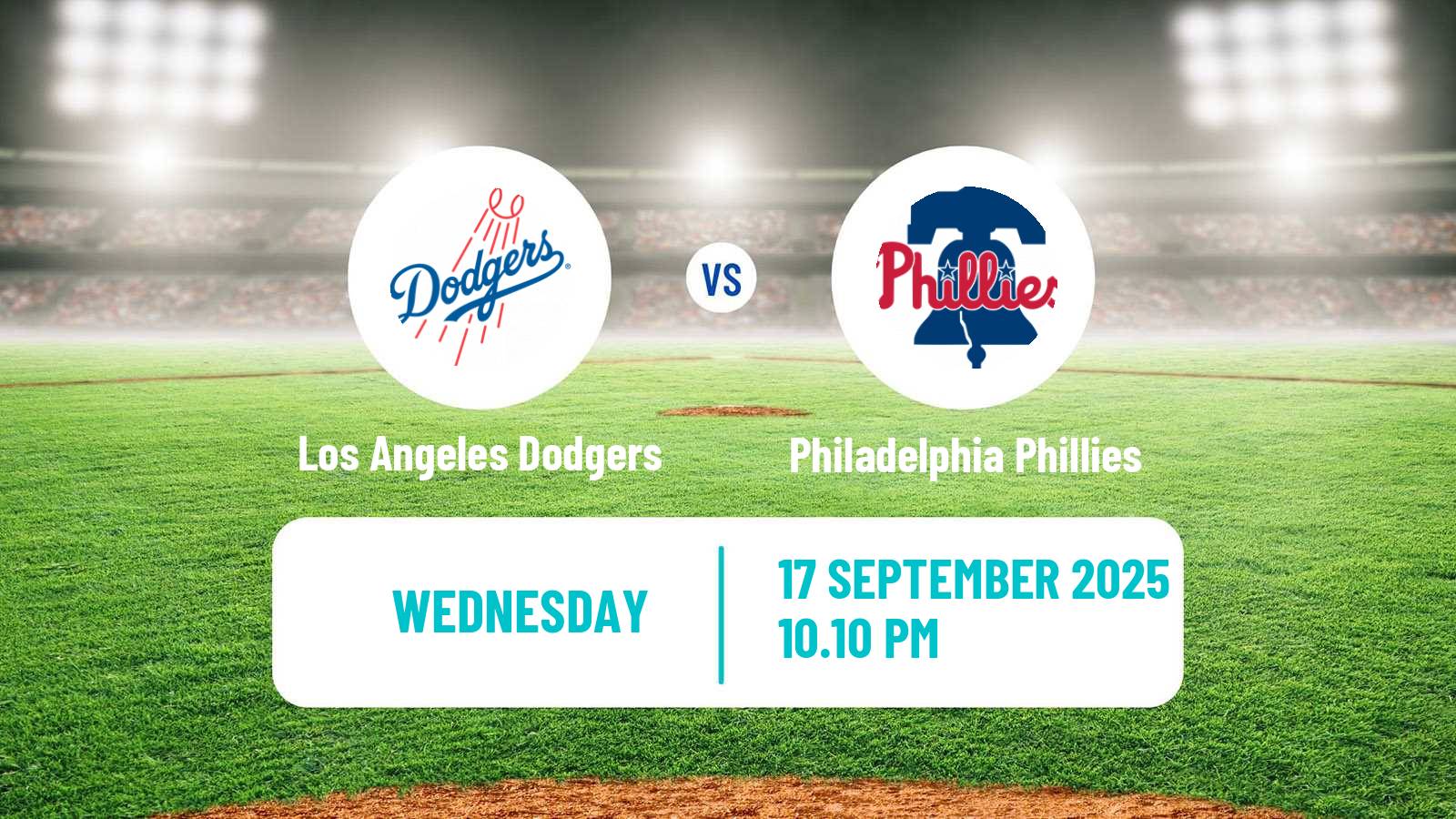 Baseball MLB Los Angeles Dodgers - Philadelphia Phillies