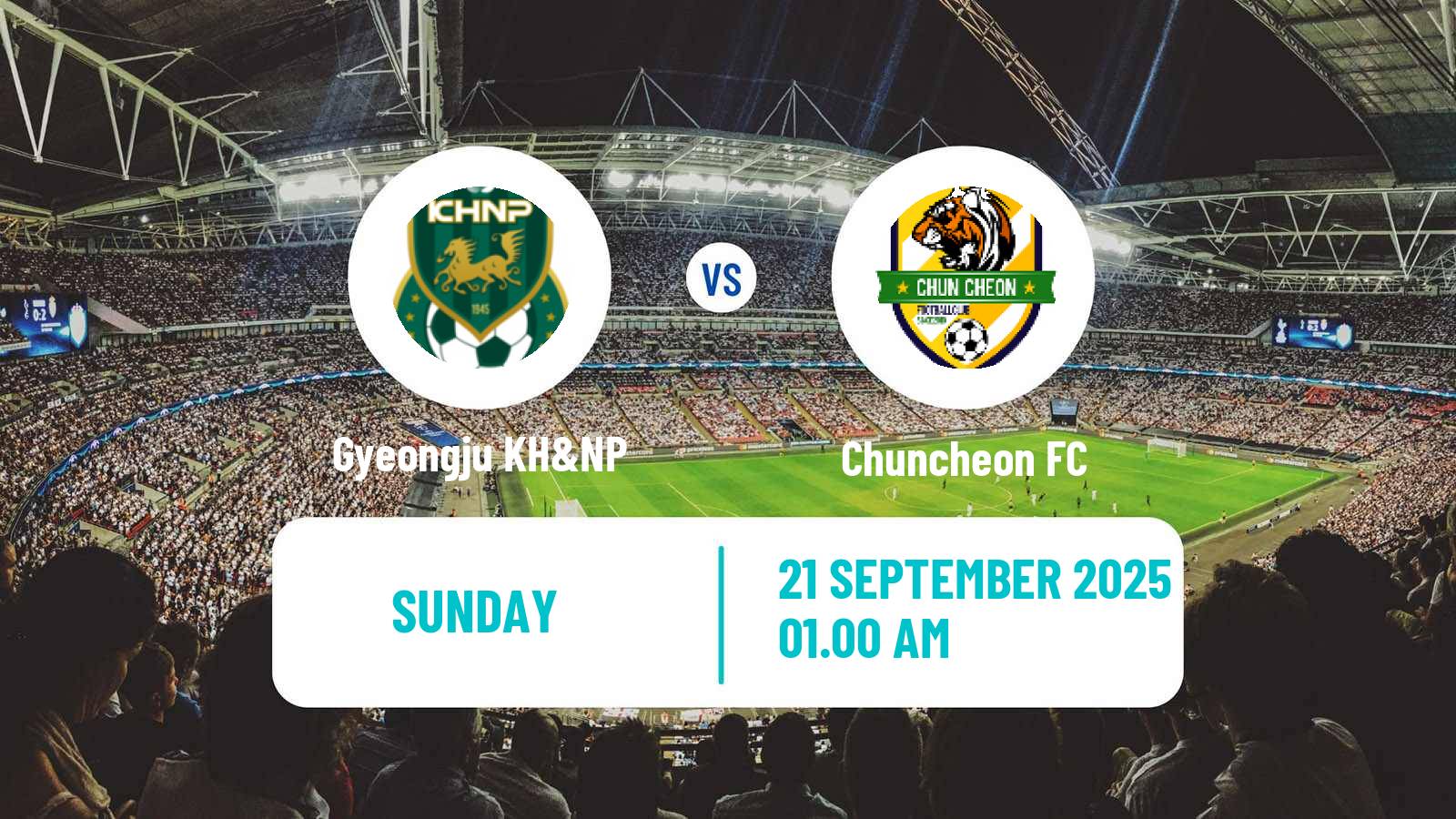 Soccer South Korean K3 League Gyeongju KH&NP - Chuncheon