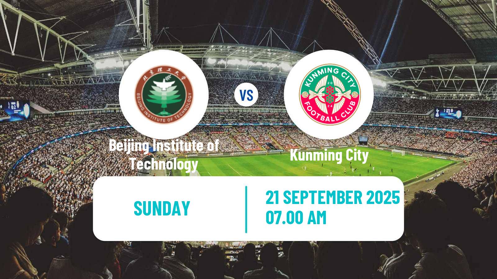 Soccer Chinese Yi League Beijing Institute of Technology - Kunming City
