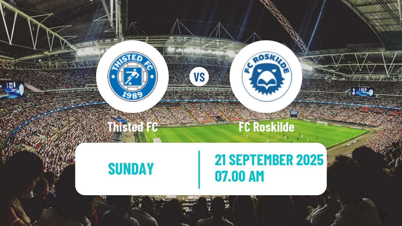 Soccer Danish 2 Division Thisted - Roskilde