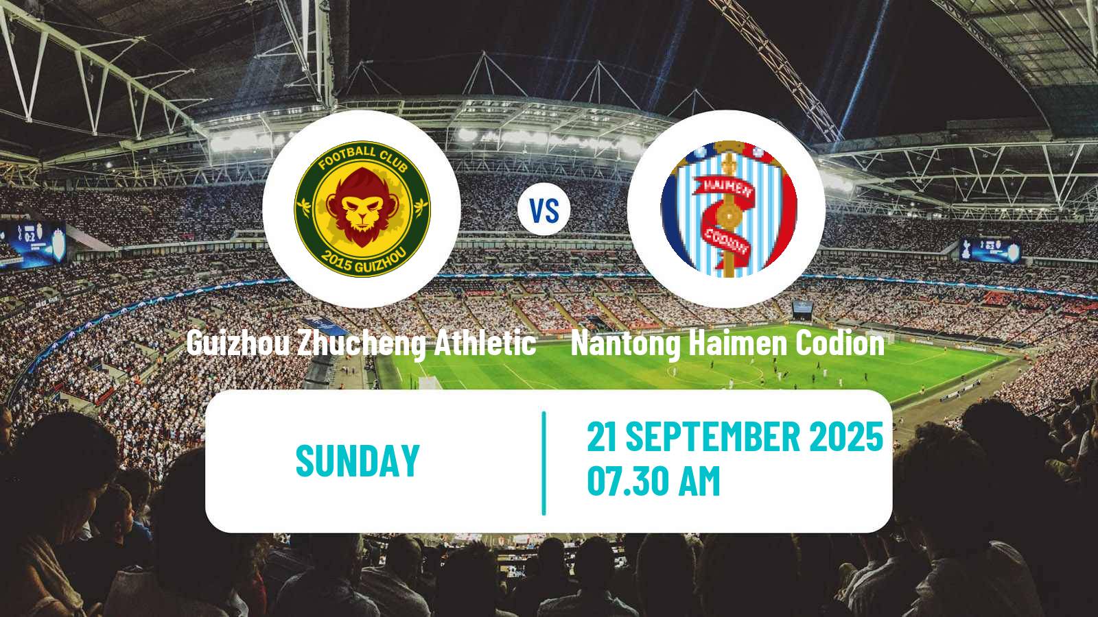 Soccer Chinese Yi League Guizhou Zhucheng Athletic - Nantong Haimen Codion