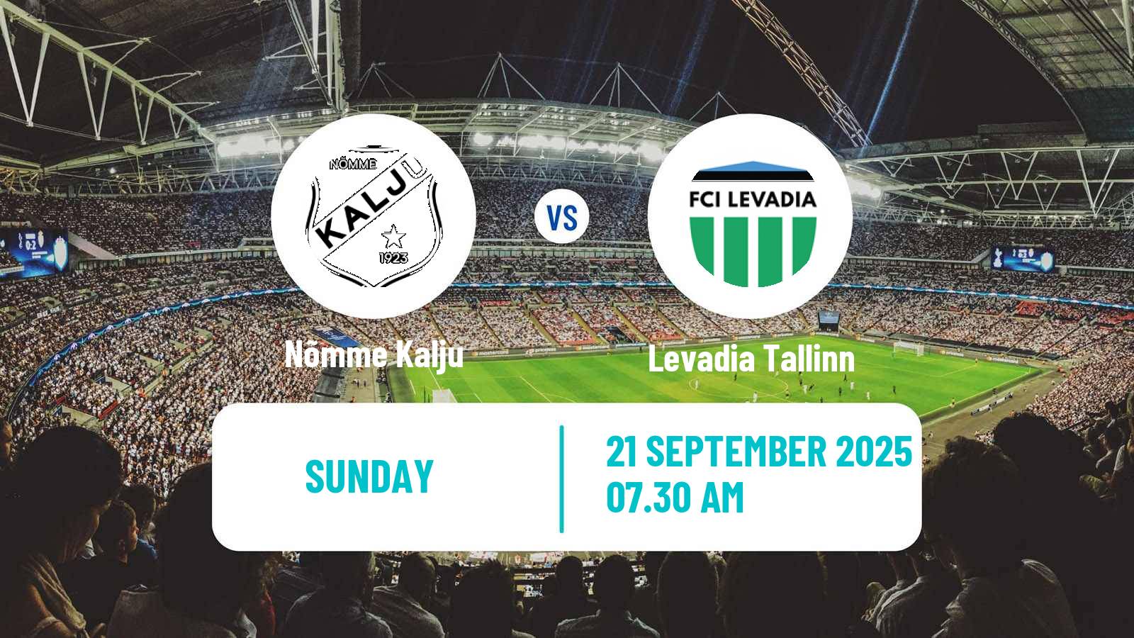 Soccer Estonian Meistriliiga Nõmme Kalju - Levadia Tallinn