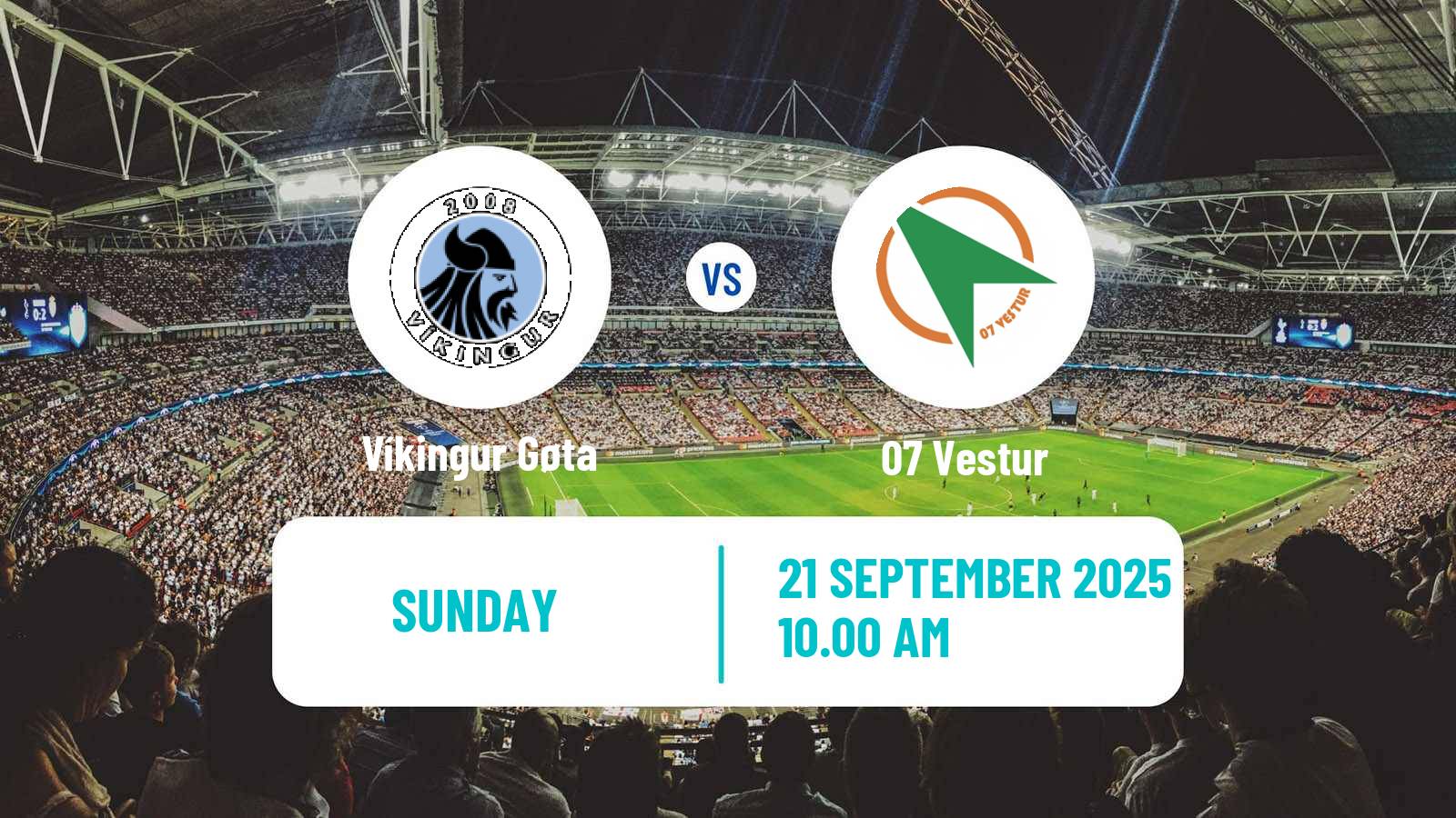 Soccer Faroe Islands Premier League Víkingur Gøta - 07 Vestur