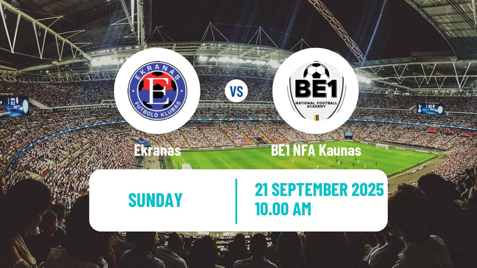 Soccer Lithuanian Division 2 Ekranas - BE1 NFA Kaunas