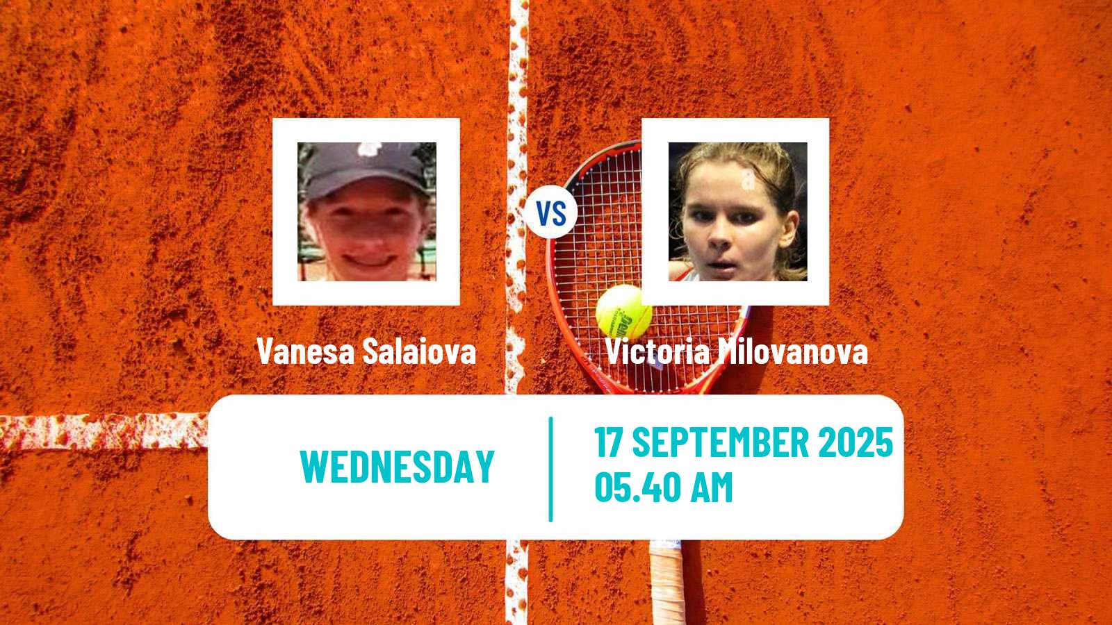 Tennis ITF W35 Monastir 4 Women Vanesa Salaiova - Victoria Milovanova