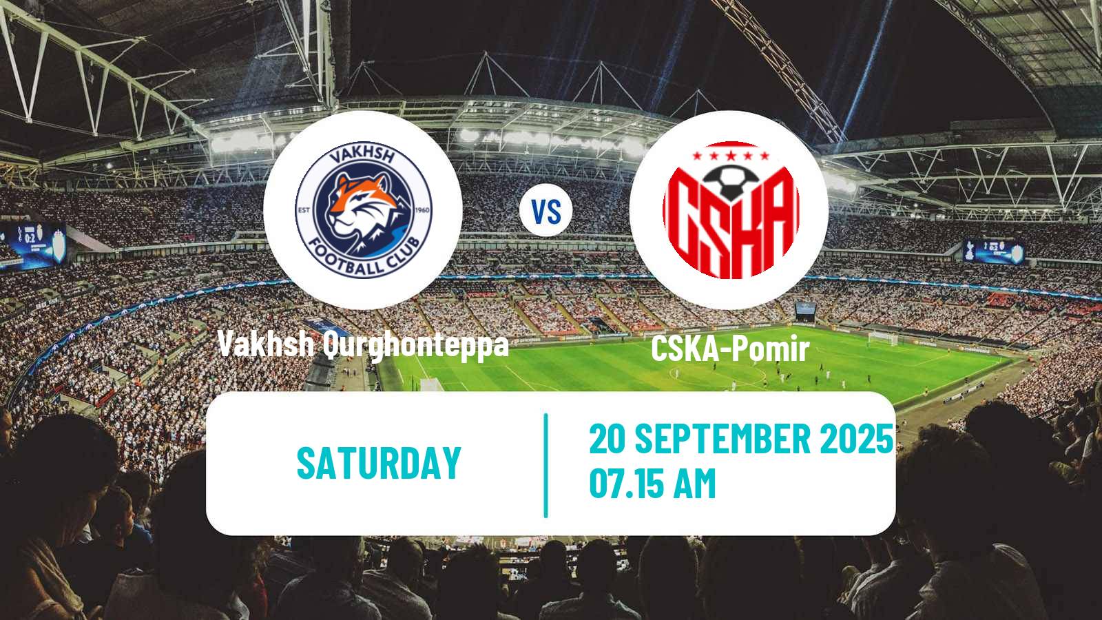 Soccer Tajik League Vakhsh Qurghonteppa - CSKA-Pomir