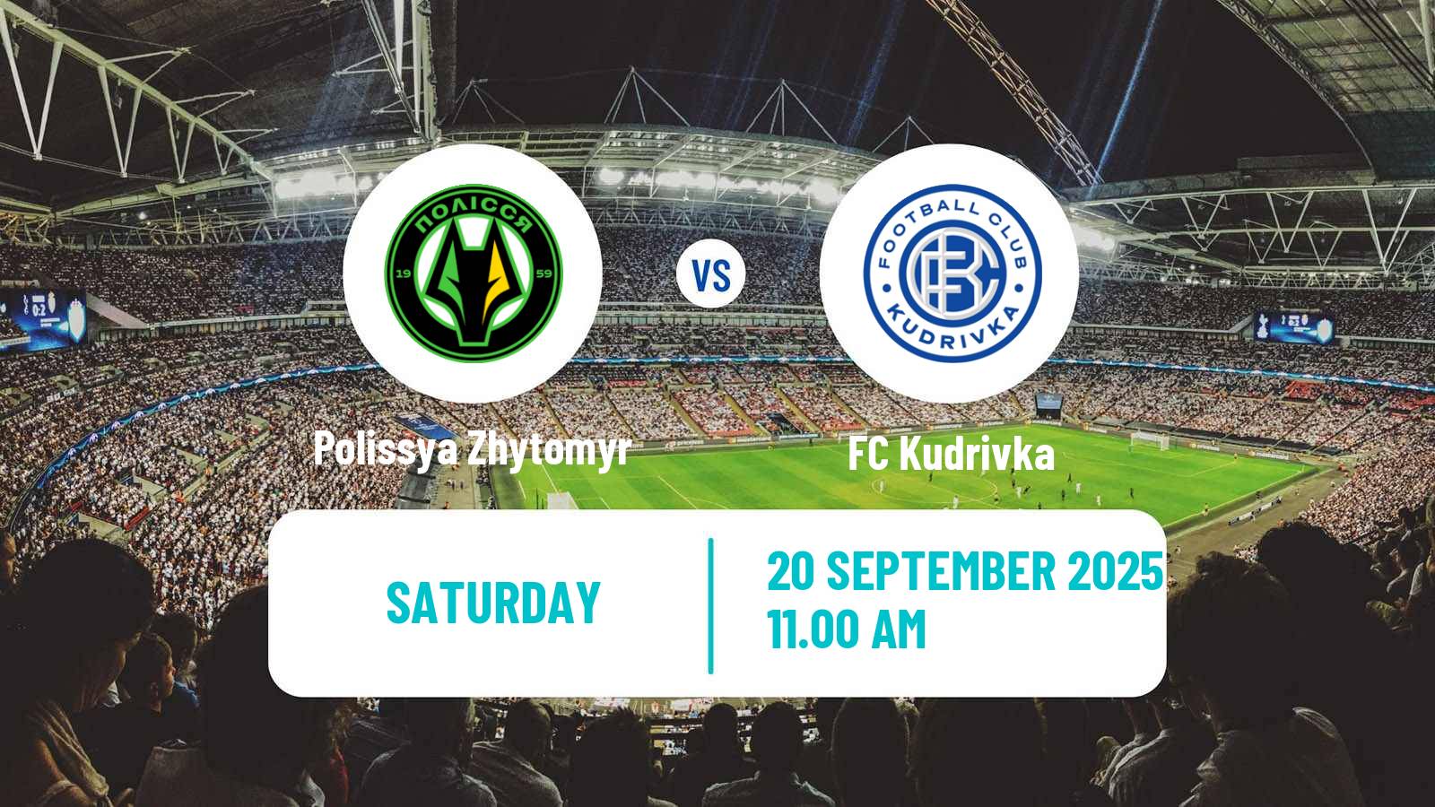 Soccer Ukrainian Premier League Polissya Zhytomyr - Kudrivka