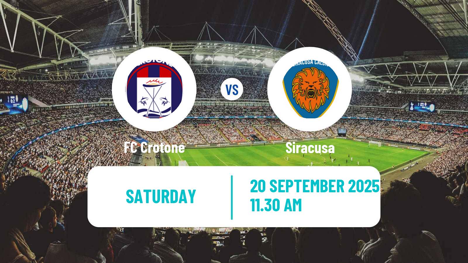 Soccer Italian Serie C Group C Crotone - Siracusa