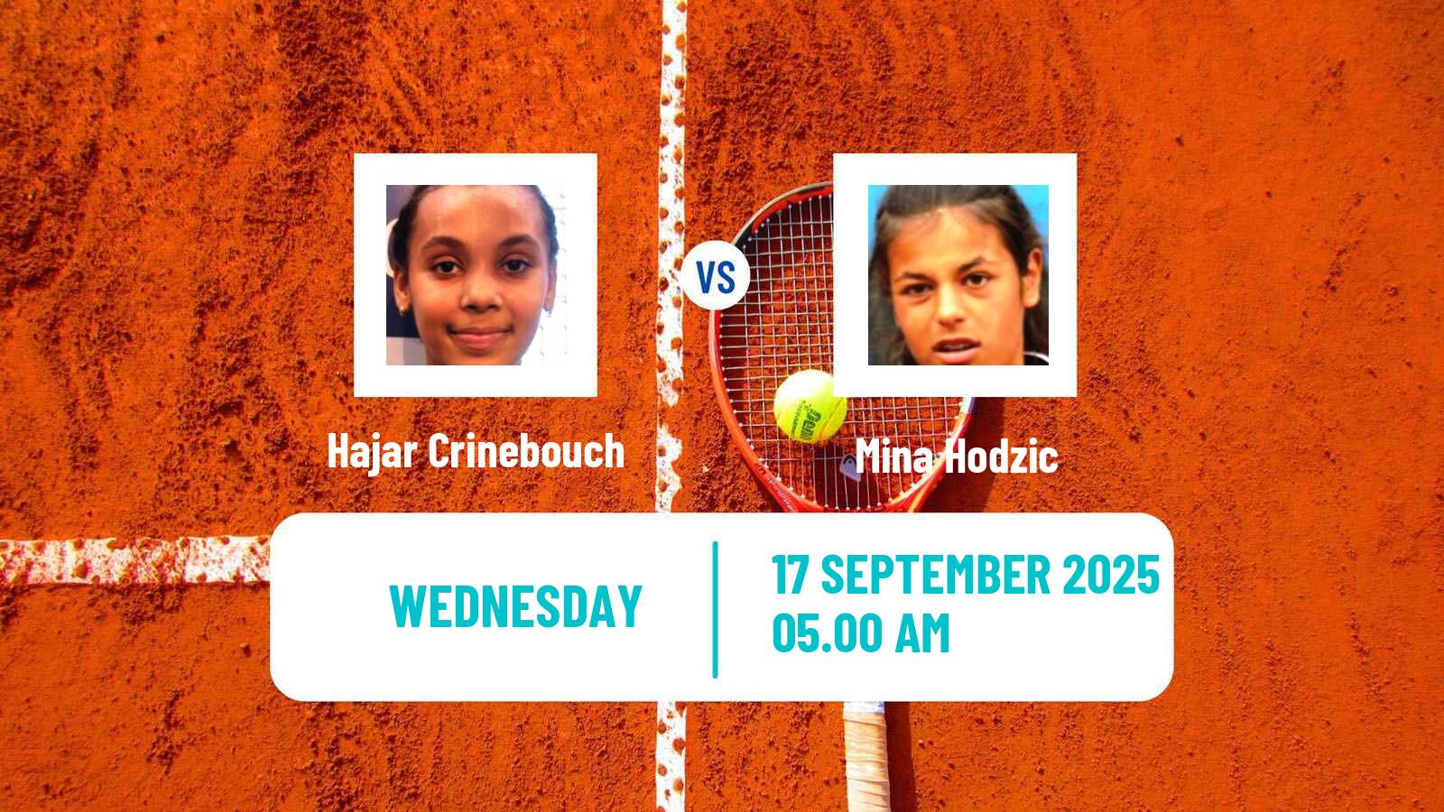 Tennis ITF W15 Nogent Sur Marne Women Hajar Crinebouch - Mina Hodzic