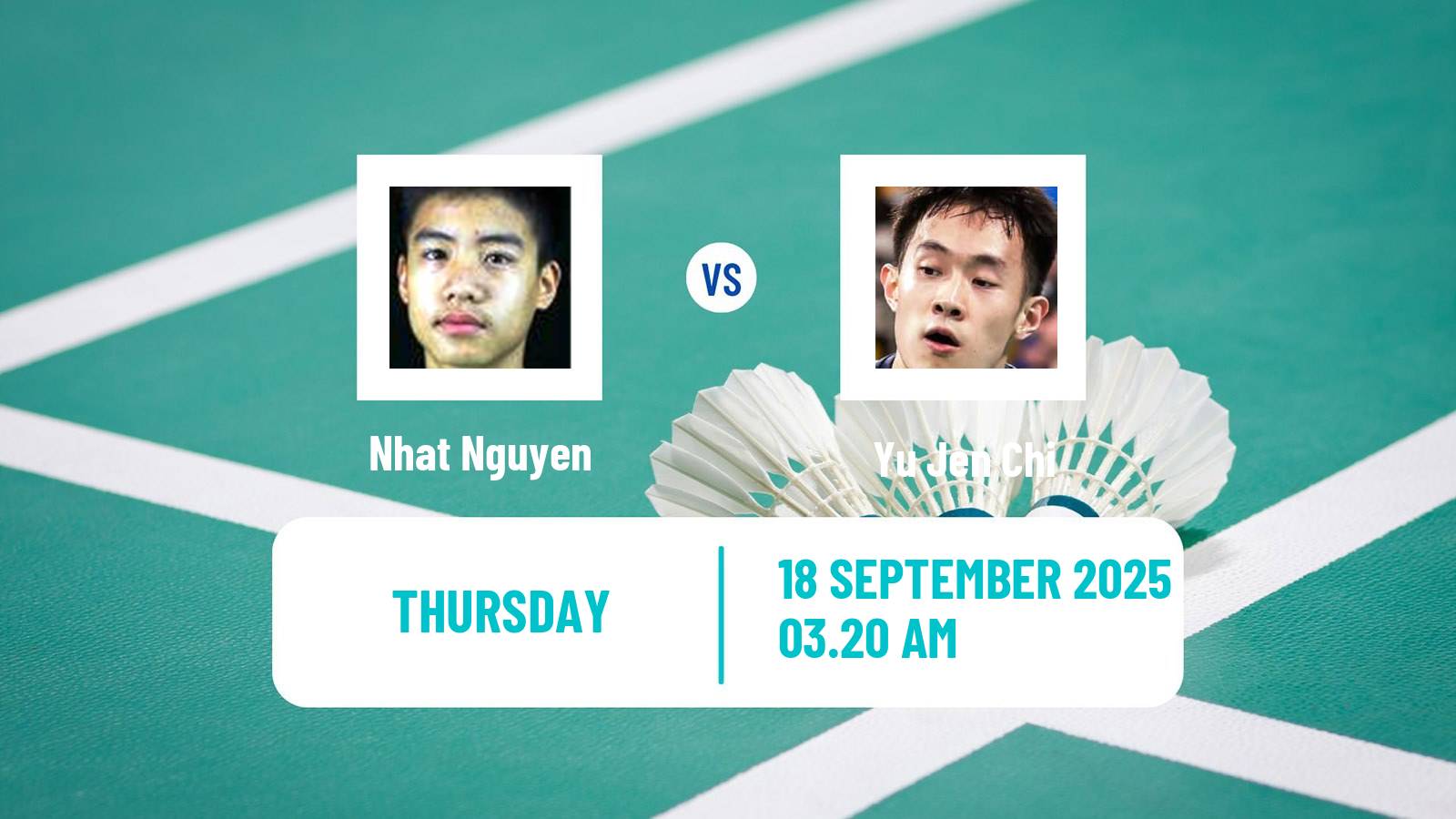 Badminton BWF World Tour China Masters 3 Men Nhat Nguyen - Yu Jen Chi