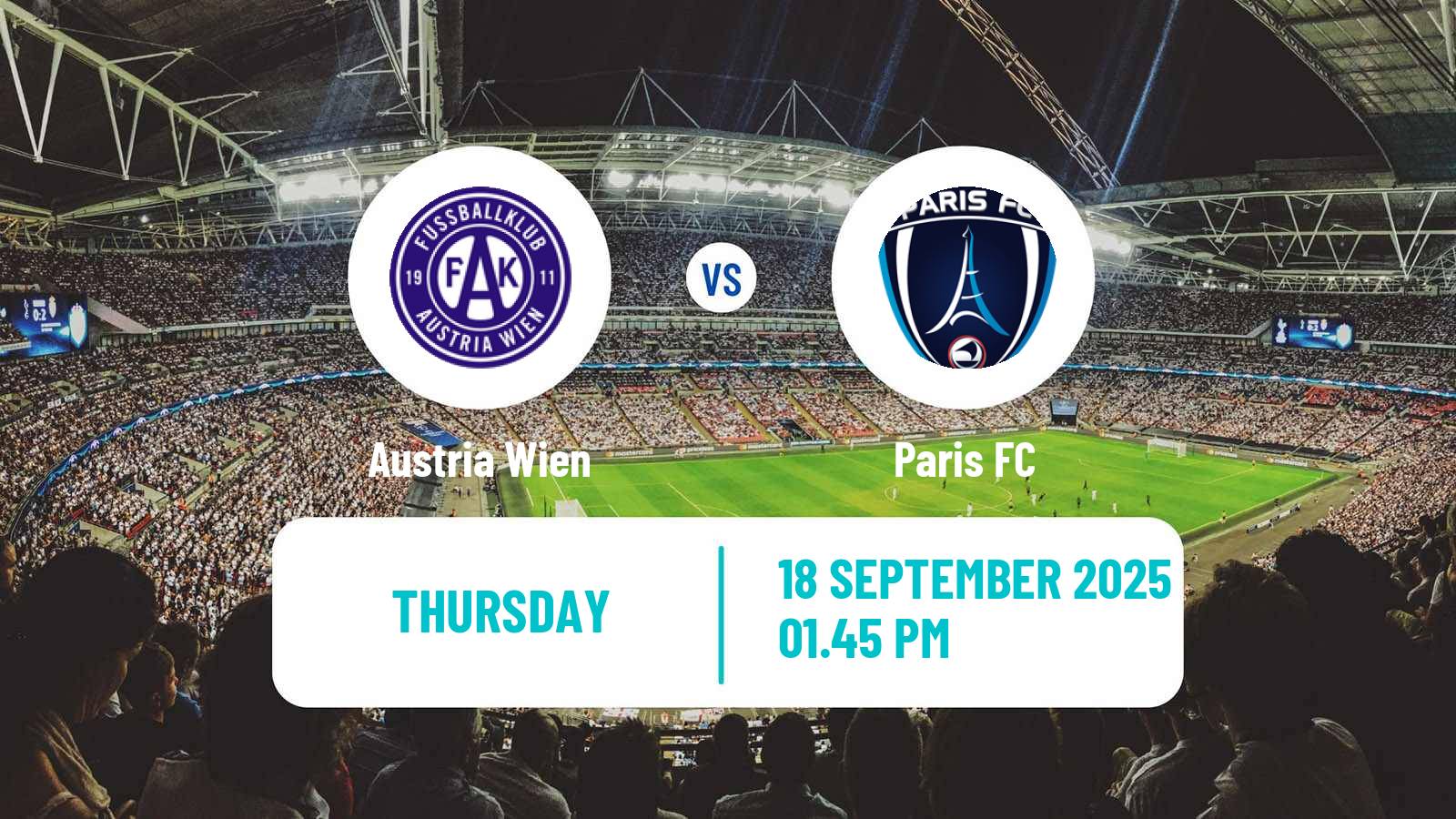 Soccer UEFA Champions League Women Austria Wien - Paris FC