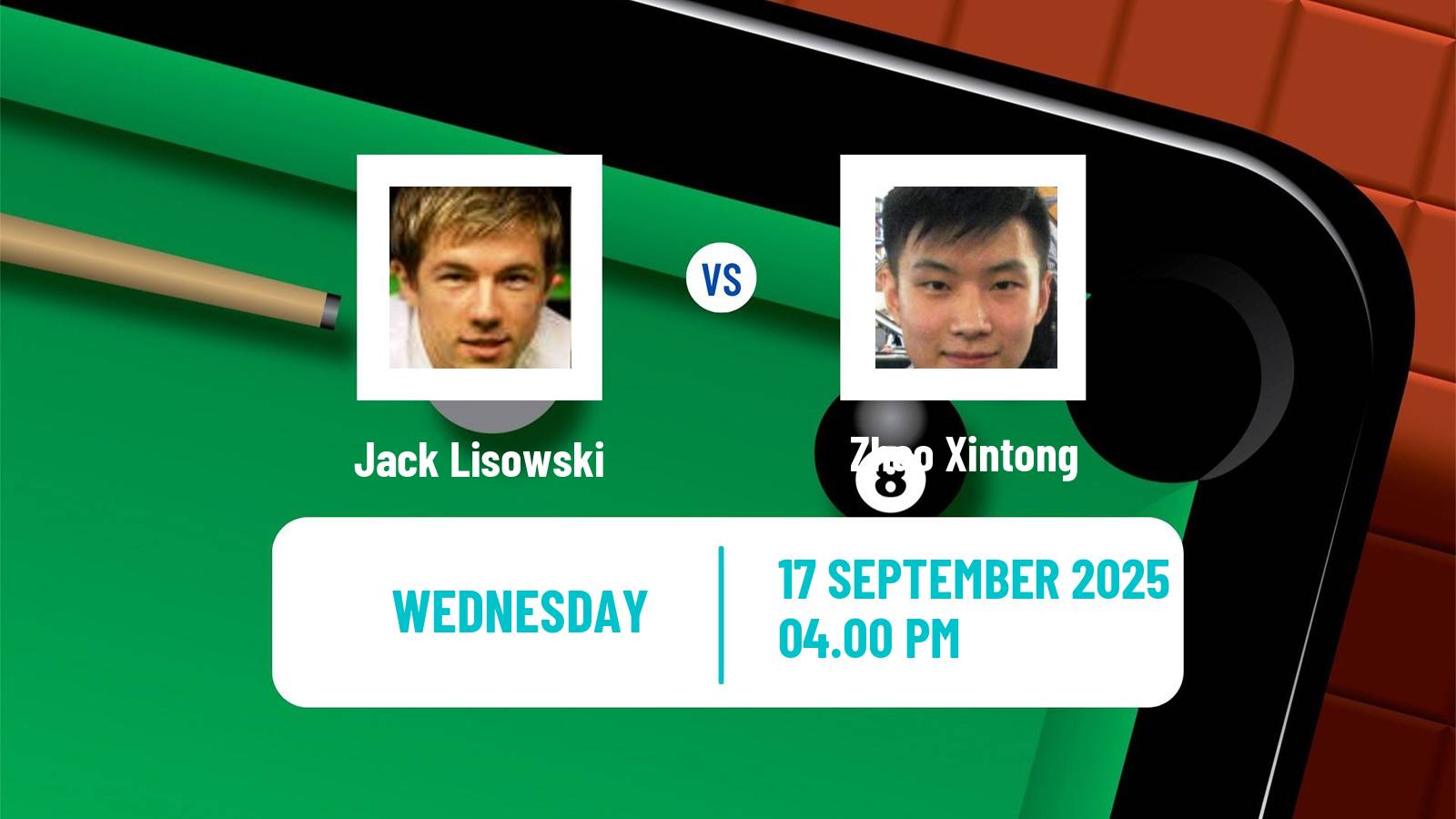 Snooker English Open Jack Lisowski - Zhao Xintong