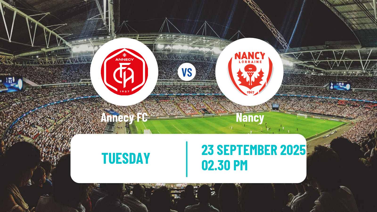 Soccer French Ligue 2 Annecy - Nancy