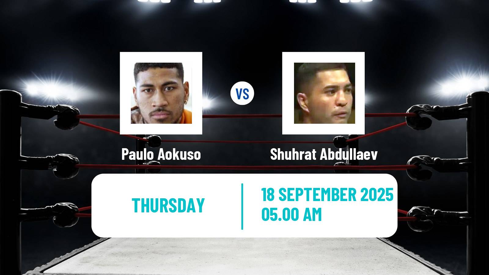 Boxing Light Heavyweight Men Others Matches Paulo Aokuso - Shuhrat Abdullaev