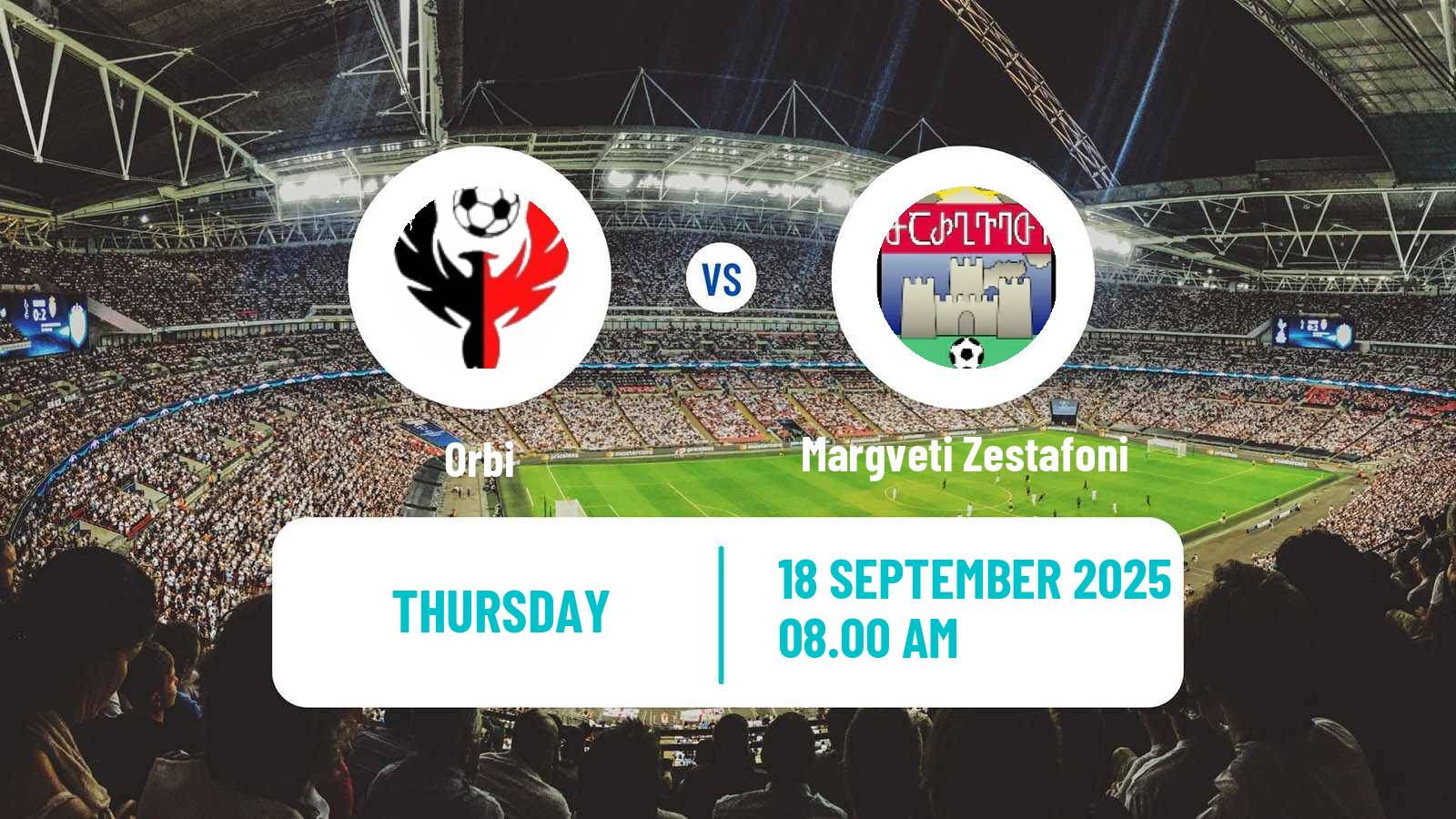 Soccer Georgian Liga 3 Orbi - Margveti Zestafoni