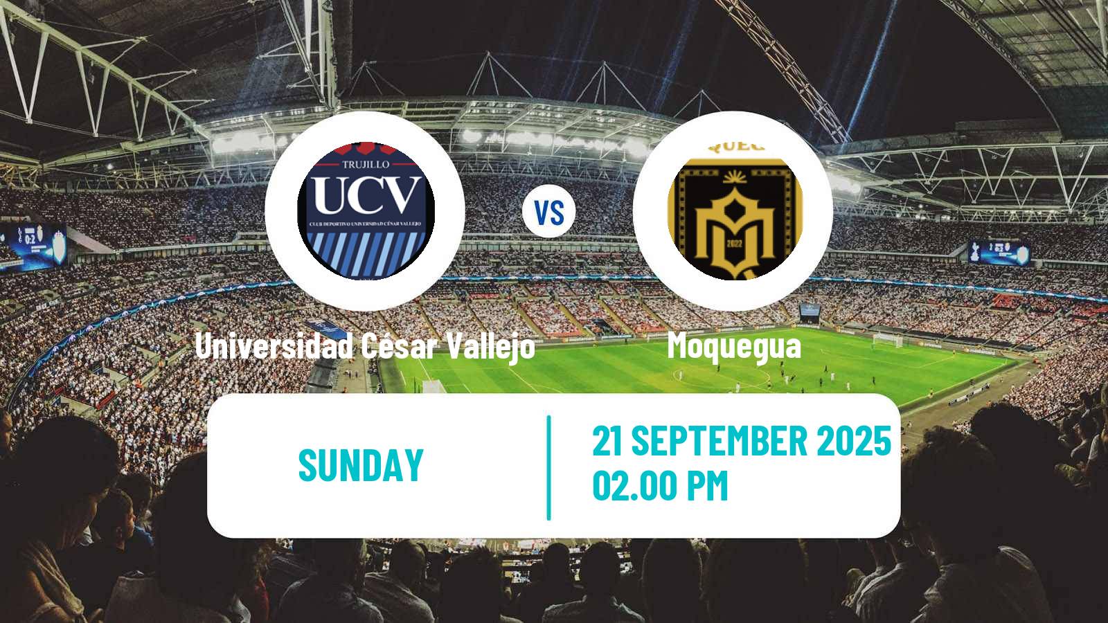 Soccer Peruvian Liga 2 Universidad César Vallejo - Moquegua