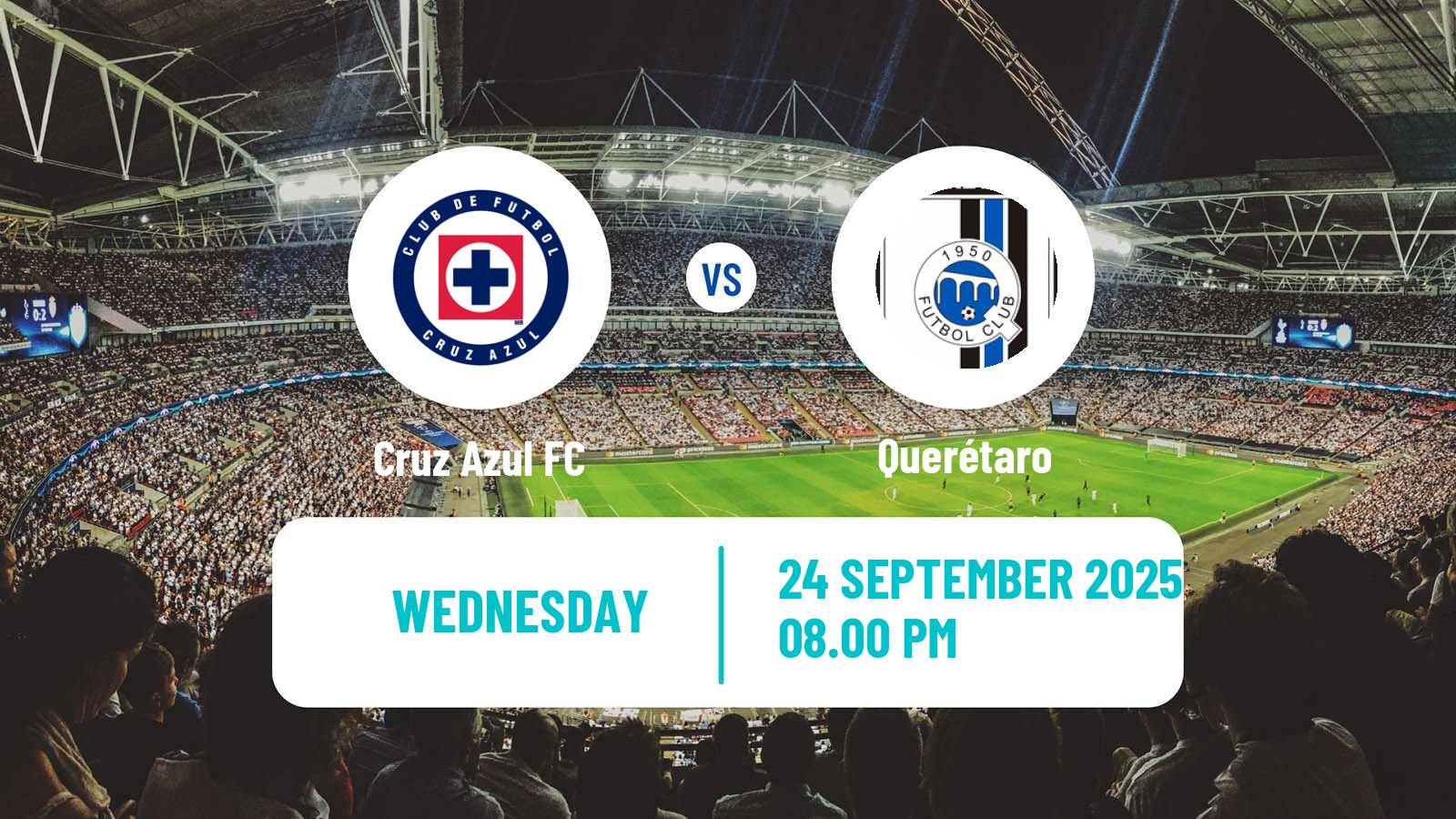 Soccer Mexican Liga MX Cruz Azul - Querétaro