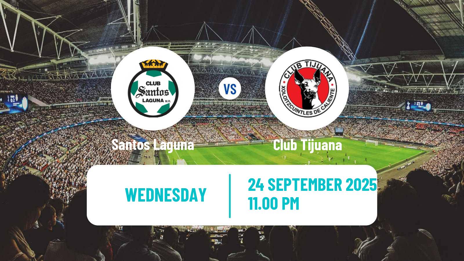 Soccer Mexican Liga MX Santos Laguna - Tijuana