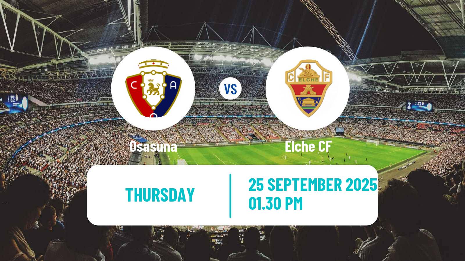 Soccer Spanish LaLiga Osasuna - Elche