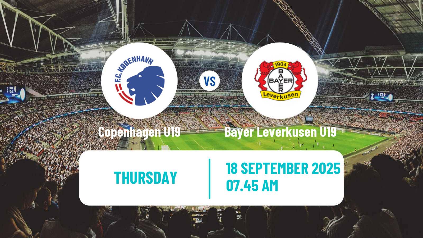 Soccer UEFA Youth League Copenhagen U19 - Bayer Leverkusen U19