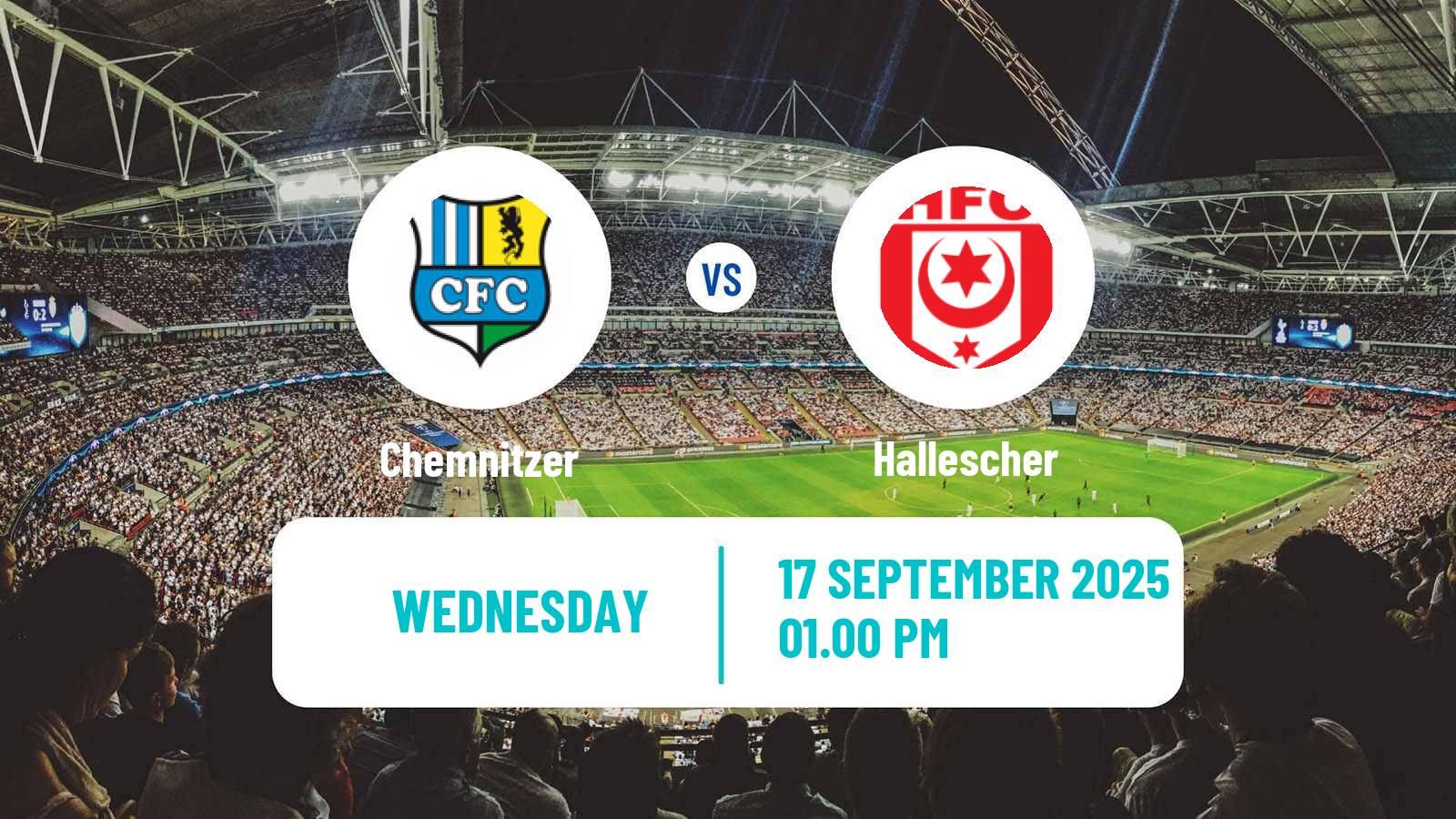 Soccer German Regionalliga Nordost Chemnitzer - Hallescher