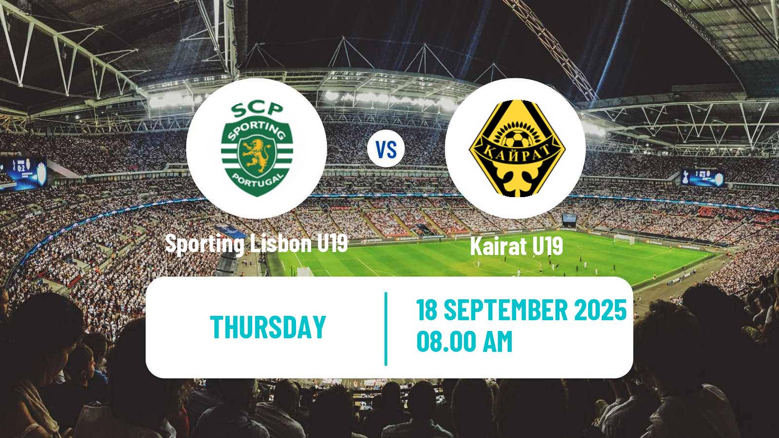 Soccer UEFA Youth League Sporting Lisbon U19 - Kairat U19